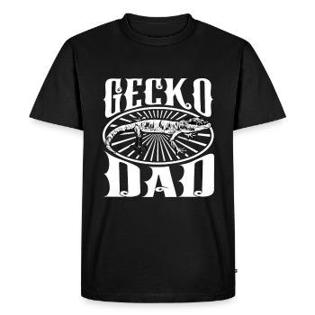 Gecko owner - Gecko Papa - Men's Premium Organic T-Shirt - black - Front - Nico (187cm)