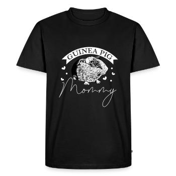 Propriétaire de cochon d’Inde - maman cochon d’Inde - T-shirt Premium bio Homme - noir - Devant - Nico (187cm)