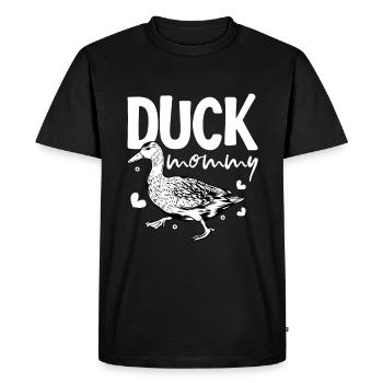 Duck owner - duck mom - Men's Premium Organic T-Shirt - black - Front - Nico (187cm)