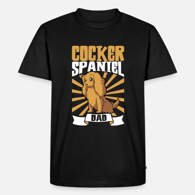 Cocker Spaniel Dad - Cocker Spaniel - Männer Premium Bio T-Shirt - Schwarz