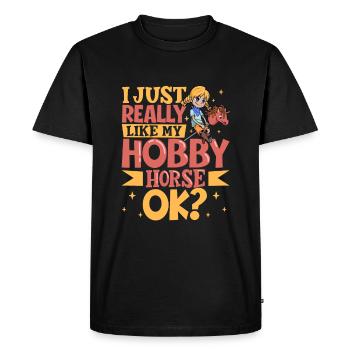 J’aime mon cheval de bataille - T-shirt Premium bio Homme - noir - Devant - Nico (187cm)