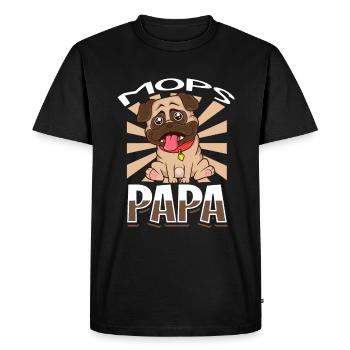 Pug Dad - Pug - Men's Premium Organic T-Shirt - black - Front - Nico (187cm)