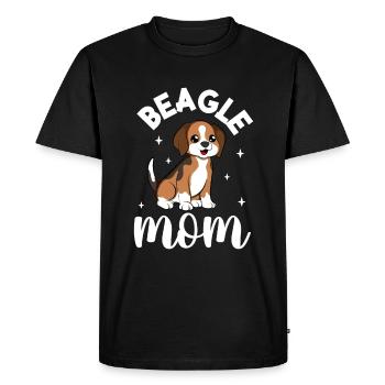 Maman Beagle - Beagle - T-shirt Premium bio Homme - noir - Devant - Nico (187cm)