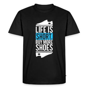Acheter plus de chaussures - Shoe Collector - T-shirt Premium bio Homme - noir - Devant - Nico (187cm)