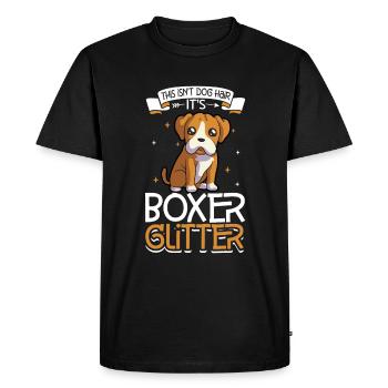 Boxer Paillettes - T-shirt Premium bio Homme - noir - Devant - Nico (187cm)