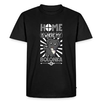 La maison est là où est ma Bolonka - Bolonka Zwetna - T-shirt Premium bio Homme - noir - Devant - Nico (187cm)