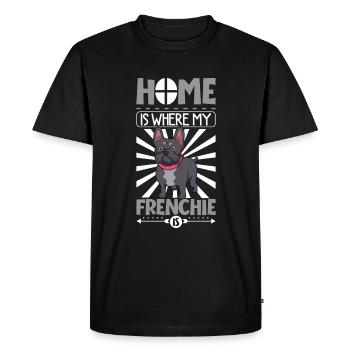 Bouledogue français - T-shirt Premium bio Homme - noir - Devant - Nico (187cm)