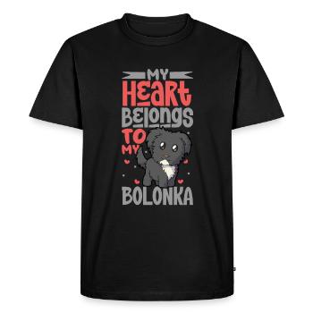 Amour des chiens - Bolonka Zwetna - T-shirt Premium bio Homme - noir - Devant - Nico (187cm)