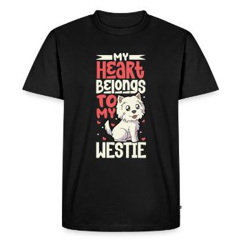 Dog Love - West Highland Terrier - T-shirt Premium bio Homme - noir - Devant - Nico (187cm)