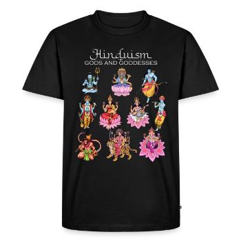Dieux hindous - T-shirt Premium bio Homme - noir - Devant - Nico (187cm)