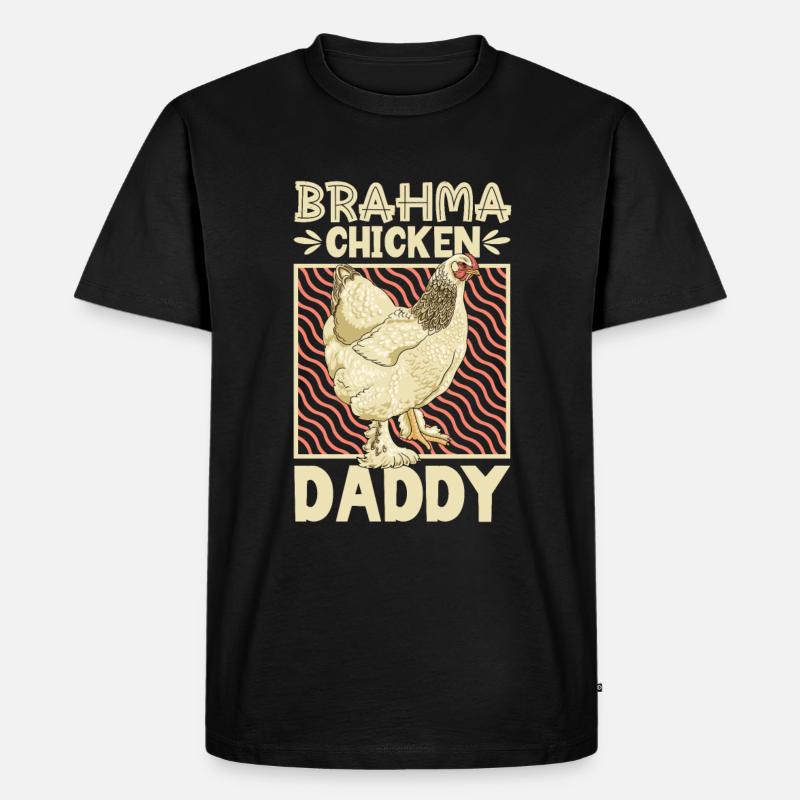 Brahma Papa - Männer Premium Bio T-Shirt - Schwarz