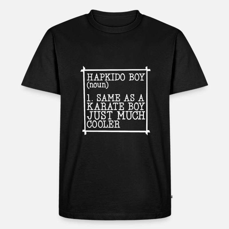 Hapkido boy - Männer Premium Bio T-Shirt - Schwarz