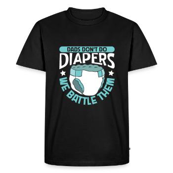 Couches Dads Fight - Lange pour bébé - T-shirt Premium bio Homme - noir - Devant - Nico (187cm)