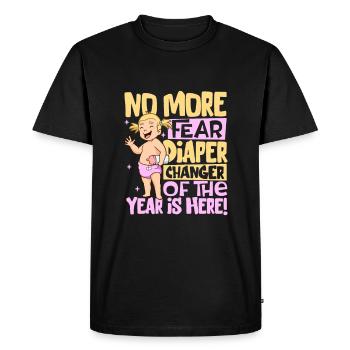 Ne vous inquiétez pas - Changements de couches - T-shirt Premium bio Homme - noir - Devant - Nico (187cm)