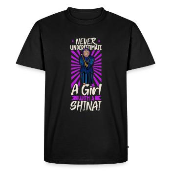 Never Underestimate A Girl With Shinai - Kendo - Men's Premium Organic T-Shirt - black - Front - Nico (187cm)