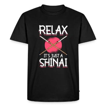 Just a Shinai - Bamboo Sword - Kendo - Men's Premium Organic T-Shirt - black - Front - Nico (187cm)