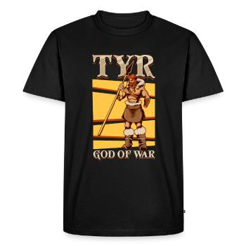 Dieu viking de la guerre Tyr - T-shirt Premium bio Homme - noir - Devant - Nico (187cm)