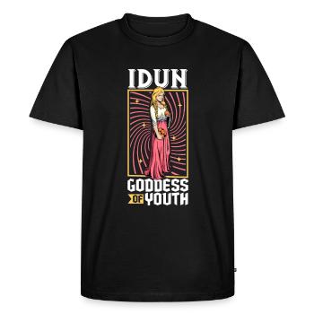 Déesse viking Idun - T-shirt Premium bio Homme - noir - Devant - Nico (187cm)