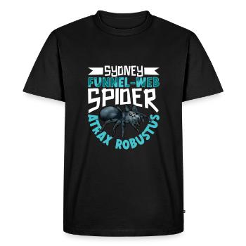 Sydney Funnel Web Spider - Men's Premium Organic T-Shirt - black - Front - Nico (187cm)