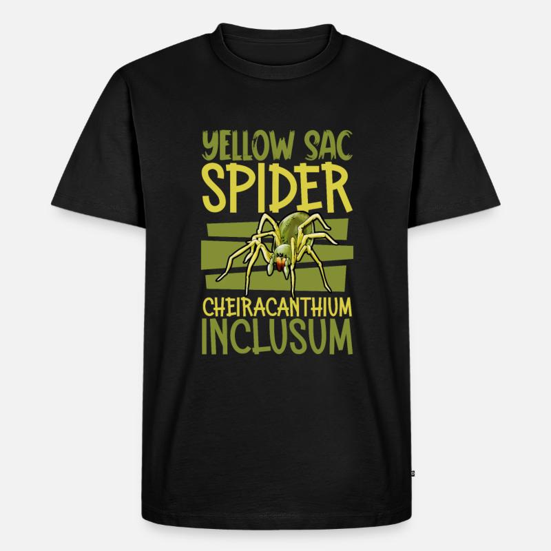 Echte Dornfinger Spinne - Männer Premium Bio T-Shirt - Schwarz