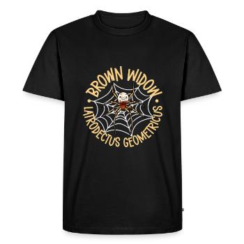 Grey widow - Men's Premium Organic T-Shirt - black - Front - Nico (187cm)