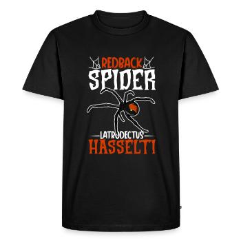 Redback Spider - Men's Premium Organic T-Shirt - black - Front - Nico (187cm)