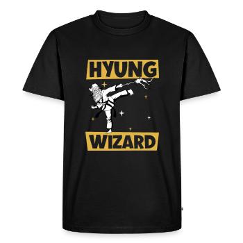 Hyung Wizard - Tang so Do - Men's Premium Organic T-Shirt - black - Front - Nico (187cm)