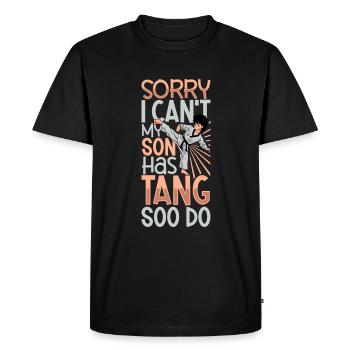 Mon fils fait du Tang So Do - T-shirt Premium bio Homme - noir - Devant - Nico (187cm)