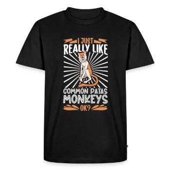 I love hussar monkeys - hussar monkey - Men's Premium Organic T-Shirt - black - Front - Nico (187cm)