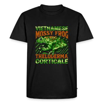 Vietnamese Moss Frog - Men's Premium Organic T-Shirt - black - Front - Nico (187cm)