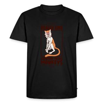 I love hussar monkeys - hussar monkey - Men's Premium Organic T-Shirt - black - Front - Nico (187cm)