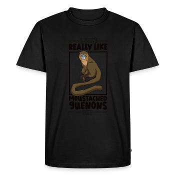 I love blue monkeys - blue monkey - Men's Premium Organic T-Shirt - black - Front - Nico (187cm)