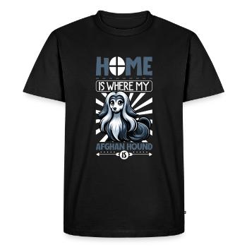 Accueil - Afghan Hound - T-shirt Premium bio Homme - noir - Devant - Nico (187cm)