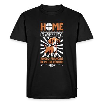 Accueil - Anglo-Français de Petite Vénerie - T-shirt Premium bio Homme - noir - Devant - Nico (187cm)