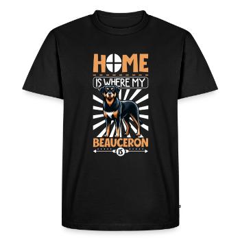 Accueil - Beauceron - T-shirt Premium bio Homme - noir - Devant - Nico (187cm)