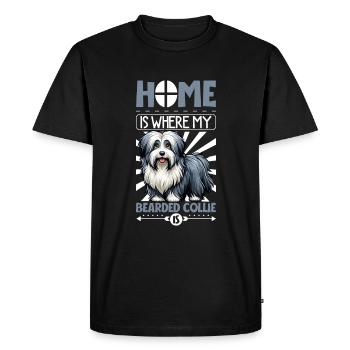 Accueil - Bearded Collie - T-shirt Premium bio Homme - noir - Devant - Nico (187cm)
