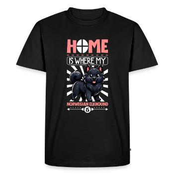 Accueil - Norwegian Elkhound - T-shirt Premium bio Homme - noir - Devant - Nico (187cm)