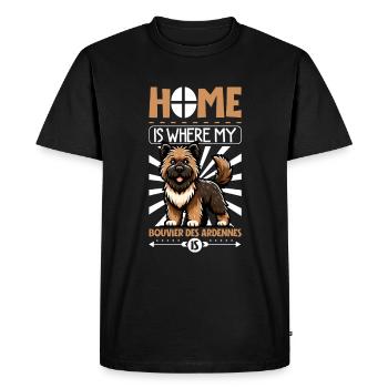 Accueil - Bouvier des Ardennes - T-shirt Premium bio Homme - noir - Devant - Nico (187cm)