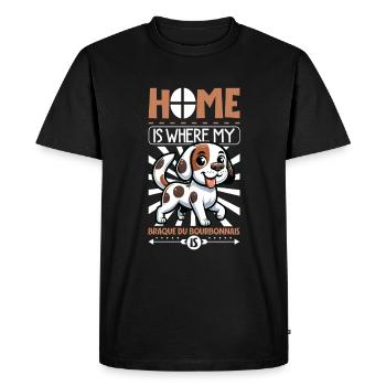Accueil - Braque du Bourbonnais - T-shirt Premium bio Homme - noir - Devant - Nico (187cm)