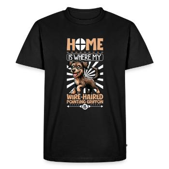 Accueil - Český fousek - T-shirt Premium bio Homme - noir - Devant - Nico (187cm)