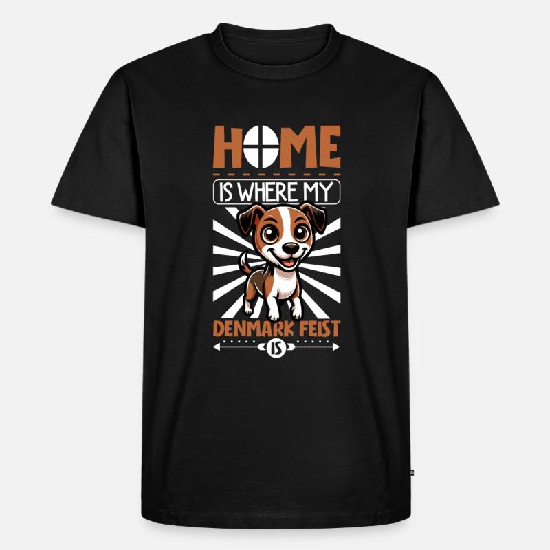 Zuhause - Denmark Feist - Männer Premium Bio T-Shirt - Schwarz