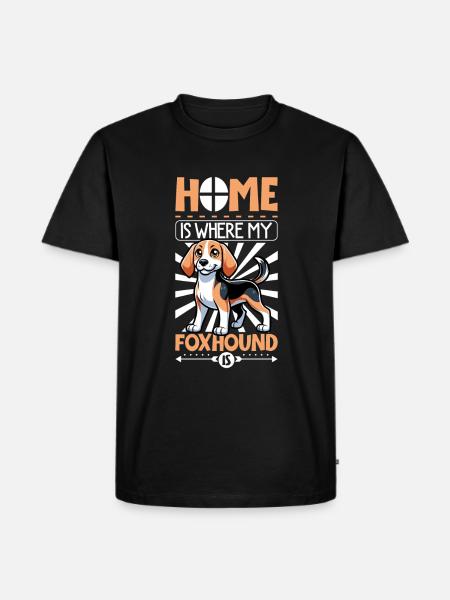 Home - English Foxhound - Men's Premium Organic T-Shirt - black