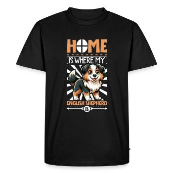 Accueil - Berger anglais - T-shirt Premium bio Homme - noir - Devant - Nico (187cm)