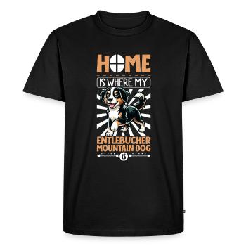Home - Entlebucher Mountain Dog - Men's Premium Organic T-Shirt - black - Front - Nico (187cm)