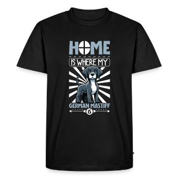 Home - Great Dane - Men's Premium Organic T-Shirt - black - Front - Nico (187cm)