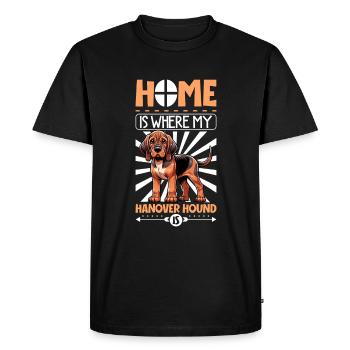 Accueil - Hanoverian Sweathound - T-shirt Premium bio Homme - noir - Devant - Nico (187cm)