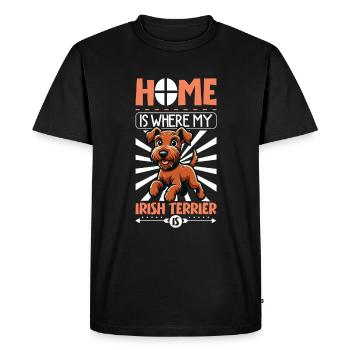 Accueil - Irish Terrier - T-shirt Premium bio Homme - noir - Devant - Nico (187cm)