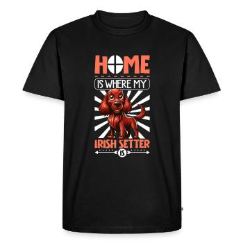 Accueil - Irish Red Setter - T-shirt Premium bio Homme - noir - Devant - Nico (187cm)
