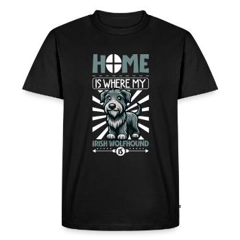 Accueil - Irish Wolfhound - T-shirt Premium bio Homme - noir - Devant - Nico (187cm)