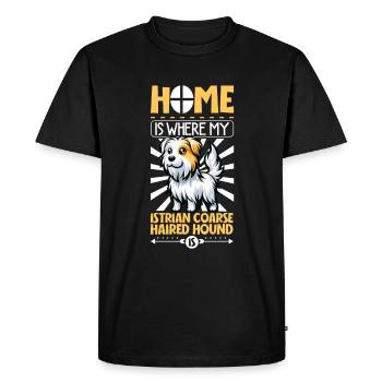 Home - Rough-haired Istrian Hound - Men's Premium Organic T-Shirt - black - Front - Nico (187cm)